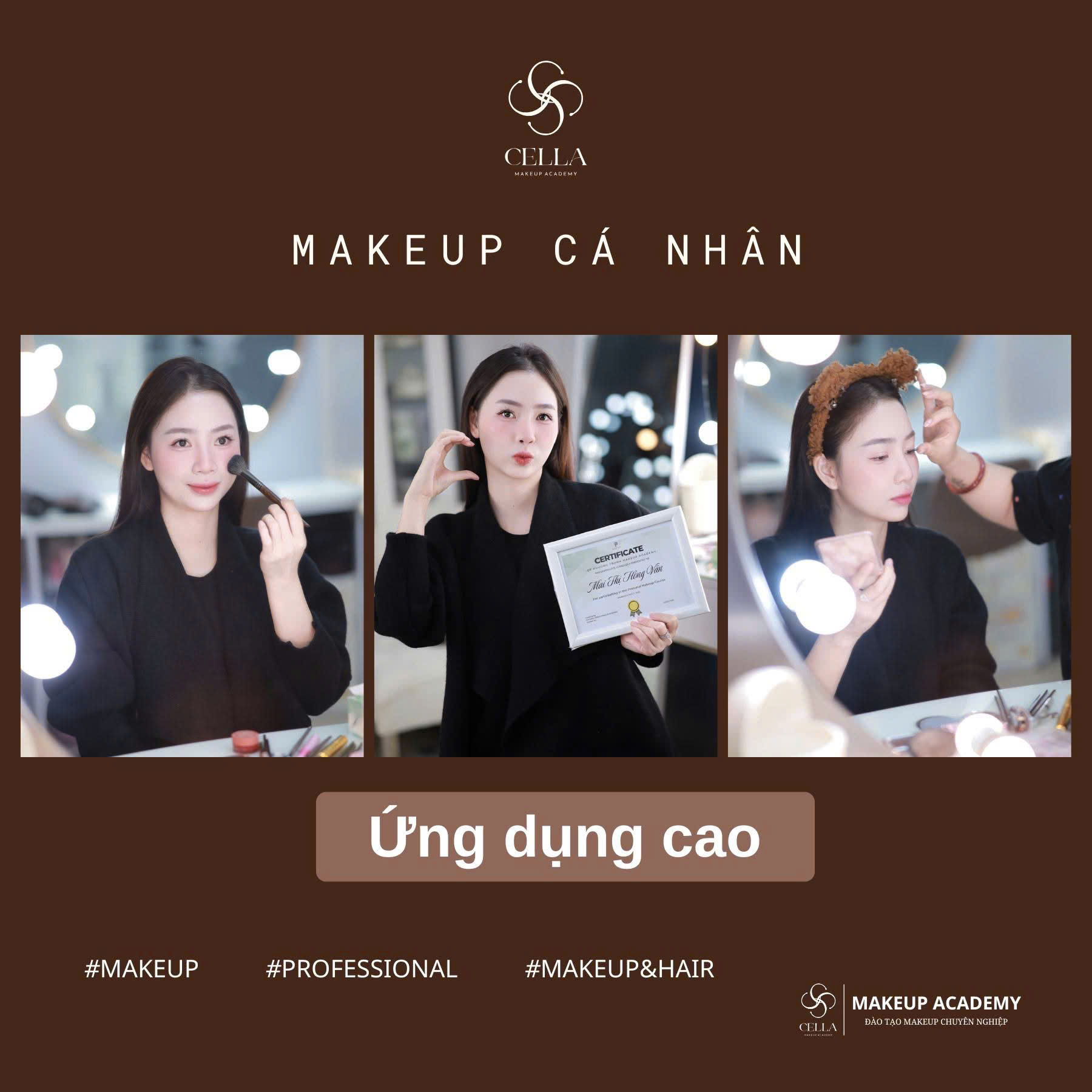 Học viên thực hành makeup cá nhân