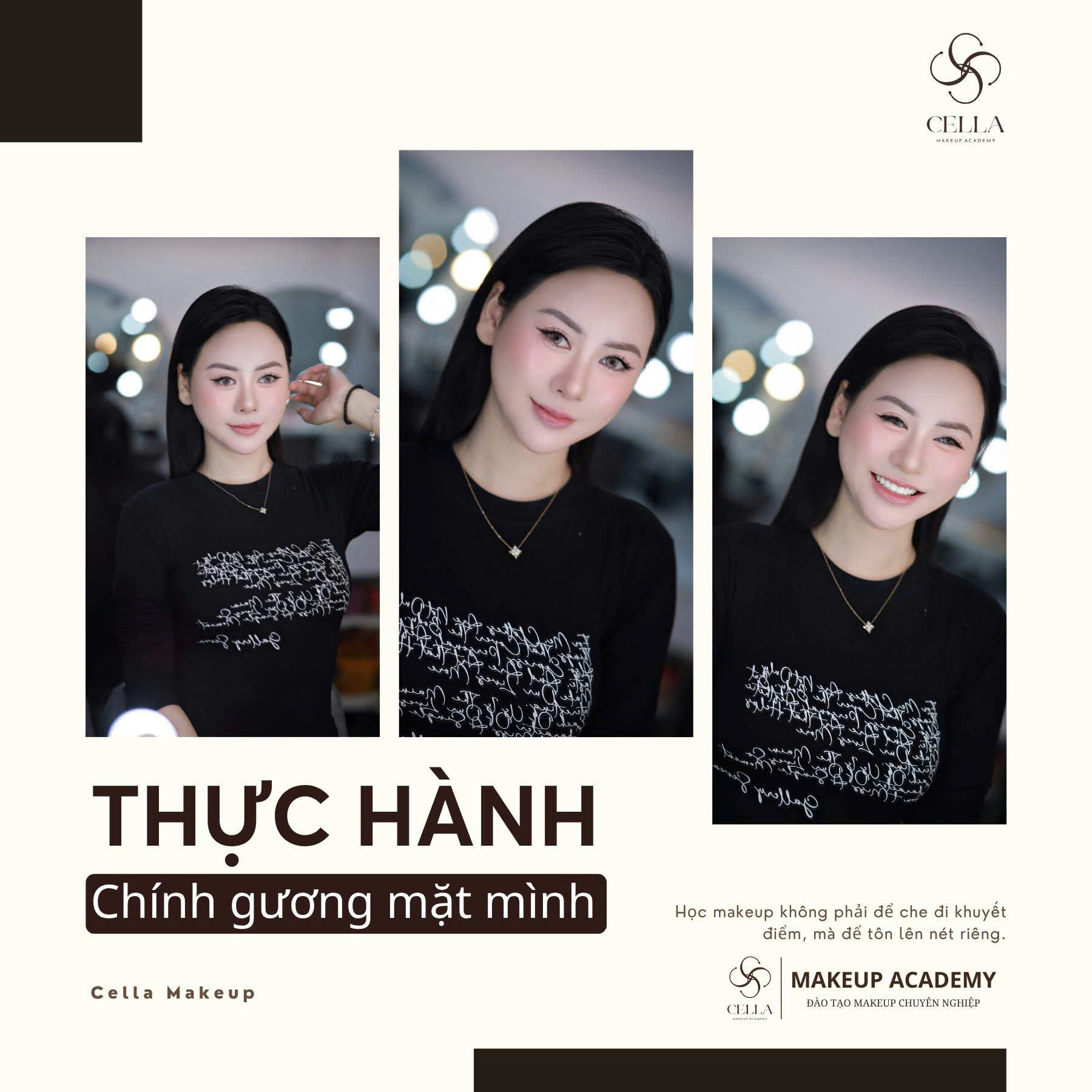 Buổi học makeup cá nhân tại CELLA Thái Bình